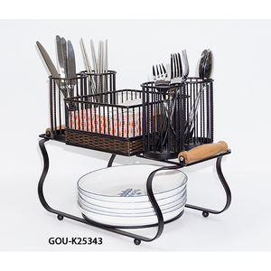 Escurridor de Platos y Tazones de Metal Moderno, Móvil y Ajustable - Product Image 2