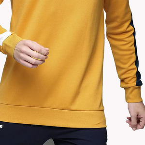 Venta al por mayor 2023 calidad superior logotipo personalizado cuello redondo sudadera de invierno hombres colores sólidos manga larga polar poliéster/algodón - Product Image 4