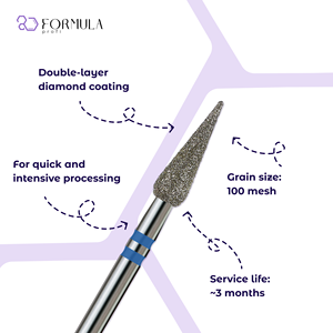 หัวเจียรเพชรสำหรับทำเล็บมืออาชีพ รุ่น Profi ขนาด 3.5 มม. สีน้ำเงิน เกรดพรีเมียม - Product Image 2