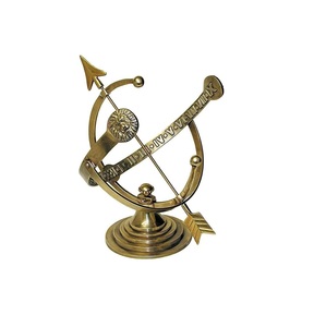 Traditional brass armillary with <b>rotating</b> axis and navigational aesthetics perfect for seafarers and antique collectors - Product Image 1