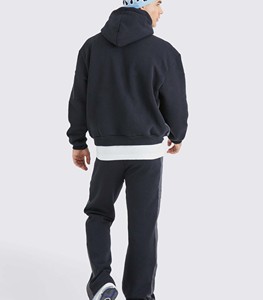 Conjunto de pantalones de chándal y Sudadera con capucha personalizados para hombre, de gran tamaño Sudadera con capucha, pantalones de Jog con hombros caídos, ropa de calle, pantalones apilados, chándal para hombre - Product Image 3