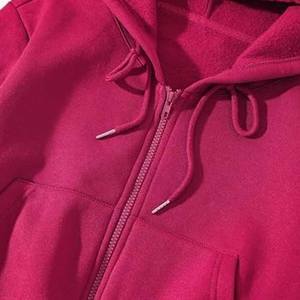 เสื้อสเวตเตอร์มีฮู้ดแขนยาวแบบรูดซิปมีกระเป๋า - Product Image 6