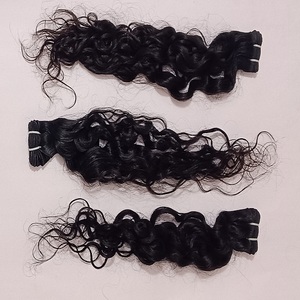 Type de tissage bouclé d'extensions de cheveux humains indiens Remy de qualité supérieure de 26 pouces - Product Image 1