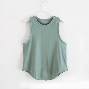 Logotipo personalizado al por mayor sólido básico Crop Tank Tops algodón sin mangas Tank Top mujeres deportes Tank Top americano personalizado mujeres Tank Tops - Product Image 6