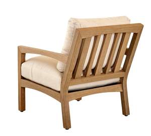 Canapé de jardin en teck Meubles de patio à un siège Chaises en teck avec coussin - Product Image 5