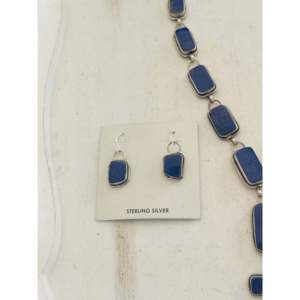 Ensemble de colliers géométriques Randy Billy en lapis-lazuli et argent sterling pour les occasions de cadeaux - Product Image 5