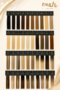 Bande de cheveux naturels Remy lisses à trame unique, qualité salon européenne, pour extensions à la kératine ou à la colle, avec nuancier de couleurs - Product Image 1