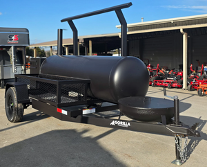 Remolque móvil para comida Charkettle BBQ Smoker 330 de 330 galones, modelo Gorilla, en venta |   Ahumador Charkettle 330 de una puerta con contrapeso - Product Image 5