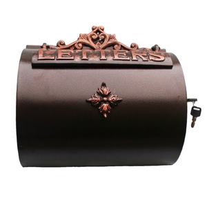 Buzón de periódico montado en la pared Buzón de aluminio de Villa vintage Buzones de oficina de correos antiguos a la venta - Product Image 1