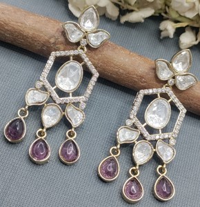 Moissanite Mehandi Pendiente Sku 2131 C1 - Product Image 3