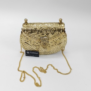 Chất lượng cao cấp kim loại ly hợp túi cho phụ nữ cô gái thời trang thiết kế đẹp với ngọc trai trang trí dây đai trực tiếp Ấn Độ - Product Image 2