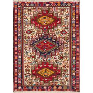 Tapis en laine et soie noué à la main Kiaan Pae-5270, motif médaillon rouge et orange, 9x12, pour la décoration de salon d'adolescents, pour usage domestique - Product Image 1