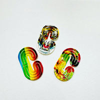 Parches de Silicona de Goma Multicolor Personalizados con Letras Inglesas en 3D y Logotipo de Corazón - Etiquetas de Marca Duraderas, Ecológicas y Libres de Níquel para Zapatos