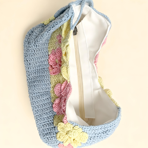 Nuevo Bolso de Mano 2025, Hecho a Mano, de Algodón, Estilo Bohemio, Ligero, con una Sola Correa, Bordado de Dibujos Animados, con Cierre, Térmico y Portátil - Product Image 2