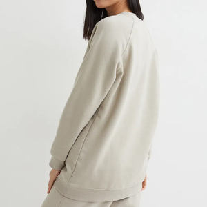 Sweat-shirt en éponge surdimensionné de haute qualité pour femmes sweat-shirts unis à capuche avec logo personnalisé vêtements - Product Image 5