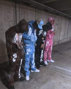 ชุดวอร์มกางเกงวอร์มและมีฮู้ดของผู้ชายชุดวอร์มปักลายดาวแบบกำหนดเอง - Product Image 2