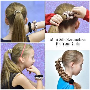 Lazos elásticos para el cabello para mujer, Logo personalizado, 100% seda, accesorios para el cabello, OEM, goma para el pelo, hecho en Vietnam, venta al por mayor - Product Image 4