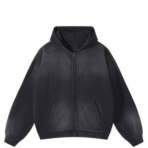 2025 dernière conception personnalisée propre Logo surdimensionné acide lavé à capuche sérigraphie Vintage hommes 100% coton - Product Image 1