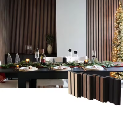 Flexible Modern Design Rubber Curved Acoustic Ceiling Panels Wall Panels Boards PET MDF Acoustic Wall Decor  for Furniture