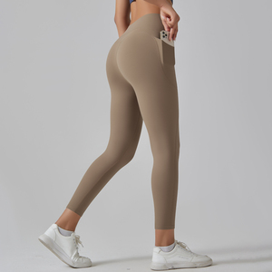 Los mejores pantalones de Yoga de lujo de alto rendimiento para mujer, mallas de cintura elástica con patrón sólido, Material duradero y suave, llegada - Product Image 6