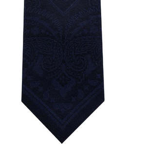 Cravatta da uomo Tommy Hilfiger slim con pannello paisley tonalizzato, blu navy, in microfibra, taglia regolare, stile lusso e casual, con logo personalizzato, idea regalo - Product Image 2