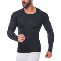 Chemises de compression respirantes de haute qualité, sous-vêtements de sport en spandex/polyester, chemise de sport pour hommes, manches longues