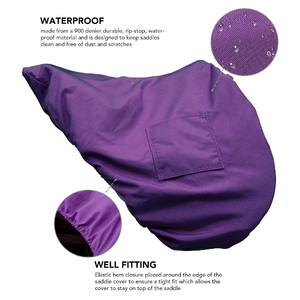 Housse de selle anglaise de qualité supérieure, imperméable et respirante, doublée de polaire, housse de protection pour selle - Product Image 5