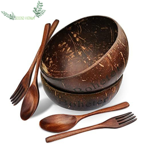 Cuenco de cáscara de coco de tamaños pequeños hecho a mano natural y artesanal 100% en Vietnam con el mejor precio para usar en la cocina en casa - Product Image 2