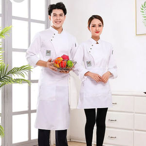 Veste et Manteau d'Uniforme pour Personnel de Ménage en Polycoton, Double Boutonnage, Logo Personnalisé, Uniforme Unisexe pour Hôtels et Restaurants - Product Image 2
