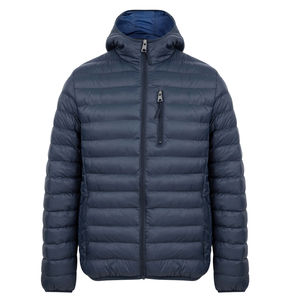 Veste matelassée respirante de haute qualité pour hommes saison d'hiver grande taille à manches longues avec fermeture à glissière imperméable à l'eau imprimé sur le devant - Product Image 5