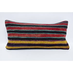 หมอนขนสัตว์เย็บปะติดปะต่อหลากสี12X24นิ้วเบาะลายใบไม้วินเทจ - Product Image 1