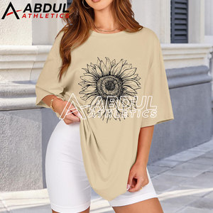 Camiseta Holgada de Verano para Mujer, Top de Algodón Suave, Corte Holgado Informal para Uso Diario, Camiseta Holgada para Mujer - Product Image 3