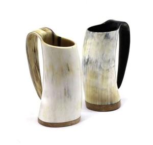 Jarra de Cerveza Vikinga de Cuerno Natural de Fábrica Directa con Abrebotellas, Decoración Decorativa para el Hogar, Jarra Nórdica para Cerveza y Vino al Mejor Precio - Product Image 1
