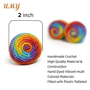 Pelotas de Crochet al por Mayor, Hacky Sacks, Footbags, Fabricante de Regalos de Béisbol, Pelotas de Malabares Tejidas <span class=keywords><strong>a</strong></span> Mano, Juguetes de Crochet de Softbol - Product Image 2