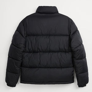 Nouvelle veste d'hiver matelassée noire en polyester sur mesure de haute qualité, fabrication OEM, vente en gros, idéale pour l'hiver - Product Image 4