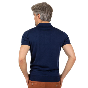 Camisa de punto de alta calidad para hombre, jersey de manga corta de diseñador con cuello Polo de punto, camisa de suéter con media 14 cremalleras - Product Image 2