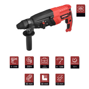 Martello perforatore SDS PLUS da 900 Watt. Con accessori e custodia per il trasporto - Product Image 2