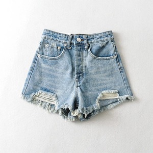 Nouveau Polyester/coton mélangé haute respirant jean Shorts pour femmes 2025 élégant en détresse Denim Shorts personnalisé Premium décontracté - Product Image 4