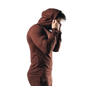 Ensemble de survêtement de fitness XL avec sweat à capuche zippé et pantalon de jogging, respirant, coupe-vent, écologique, séchage rapide, design uni, impressions de logo personnalisables - Product Image 2
