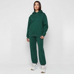 Ensemble de survêtement promotionnel OEM de haute qualité, personnalisé, style hip-hop, grande taille, en molleton polyester/coton, pour femme, idéal pour l'hiver - Product Image 2
