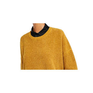 Maglione Girocollo da Donna Eileen Fisher in Cotone Biologico Traspirante Casual Giallo Taglie XS Petite Medium Invernale Lavorato a Maglia con Stampa Frontale - Product Image 2