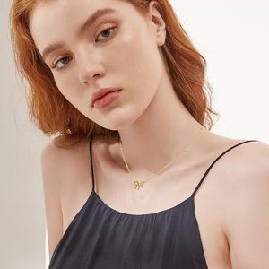 Collana con girocollo con fiocco in oro 18K TESTRYE per donne alla moda con fiocco e papillon - Product Image 4