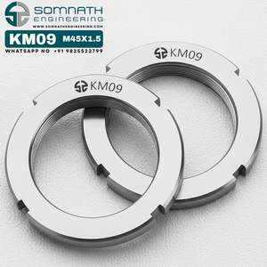 Tuercas de bloqueo KM09 de alta calidad M45X1.5 Tuerca de bloqueo de eje de rodamiento métrico de precisión para montaje seguro de acero inoxidable - Product Image 4