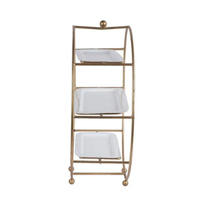 Vintage-Inspired Round Wheel 3-Tier Serving Platter Chic Round Wheel 3-Tier Dessert and Snack Serving Platter - Product Image 3