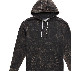 Conjunto de Sudadera con Capucha y Pantalones Cortos con Lavado Ácido, Mangas Largas Estampadas, Estilo Holgado, Chándal de Felpa, Estilo Urbano - Product Image 3