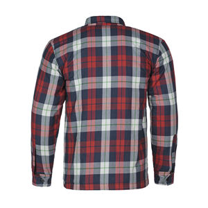Mens Womens Custom Plus Size Heavyweight Flannel Moto Shirt Red <b>White</b> Blue Black 3 Layer Protective <b>Jacket</b> Long Zipper Gear - Product Image 3
