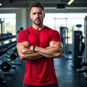 Gym Fitness Wear Athletic Tee Shirt Men High Quality Workout Muscle Fit T Shirt Men's 100% Polyester Short Sleeve TShirt Mens - Product Image 6