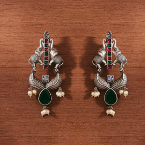 ต่างหูทันสมัยพร้อมเคลือบออกซิไดส์เครื่องประดับแฟชั่นเทียมขายส่งในอินเดีย - Product Image 1