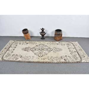 พรมขนสัตว์สีเบจสีน้ำตาลคลาสสิกขนาด3.8x8.9ฟุตทำด้วยมือแบบตุรกีการเย็บปะติดปะต่อกันเป็นรูปสี่เหลี่ยมผืนผ้าสำหรับห้องนั่งเล่นห้องนอนห้องโถงน้ำยาง4เมตร - Product Image 3