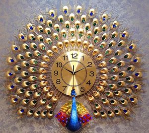 NOUVEAU Grandes horloges murales de luxe en métal avec décoration intérieure Décoration mécanique Horloge murale design - Product Image 4